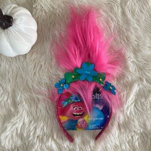 Trolls costume headpiece hair band new NWT poppy